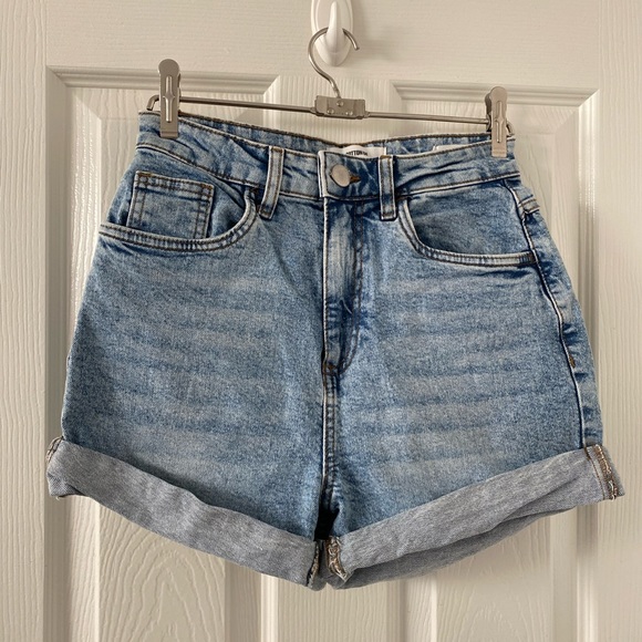 Pants - blue denim shorts